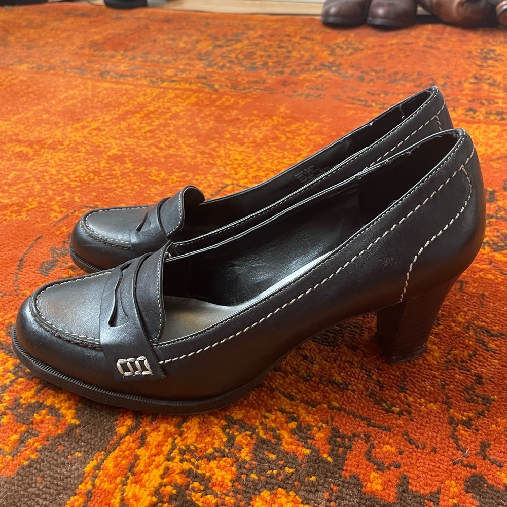 croft & barrow Black Heeled Sandals Size 8